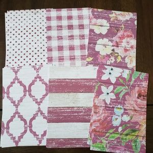 Hand cut 54 Blank Thank You note cards 4x6